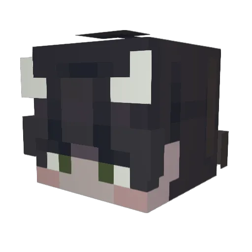 risukunV1 Minecraft avatar head, 3D render