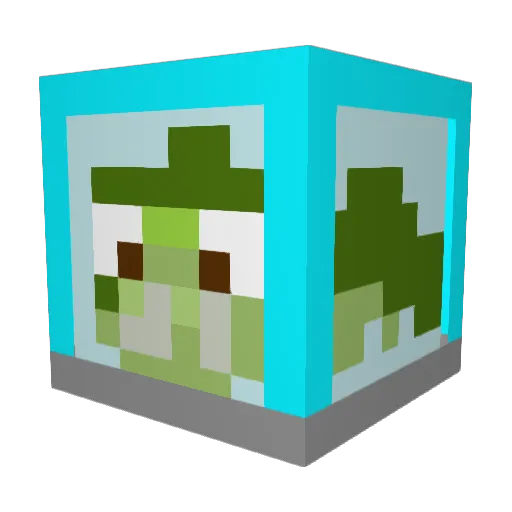 risum_ Minecraft avatar head, 3D render