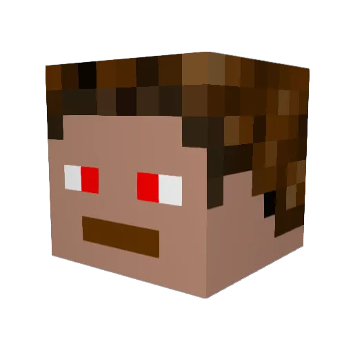ritTV Minecraft avatar head, 3D render