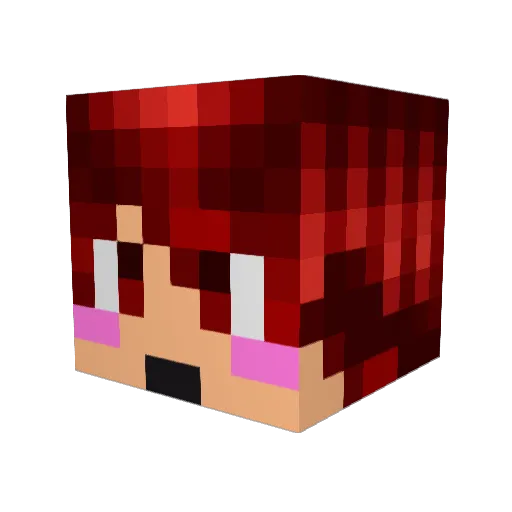 ritokura Minecraft avatar head, 3D render