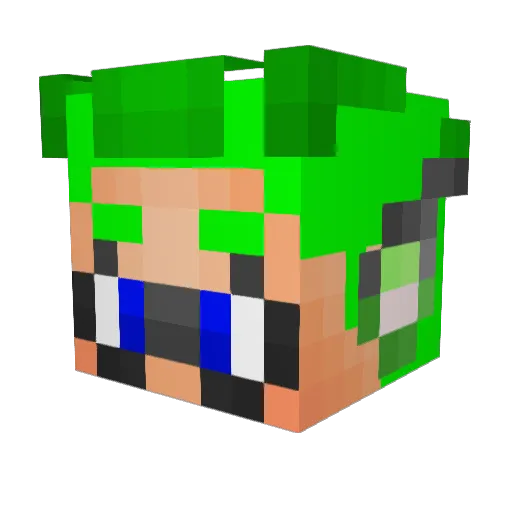 ritorunahito Minecraft avatar head, 3D render