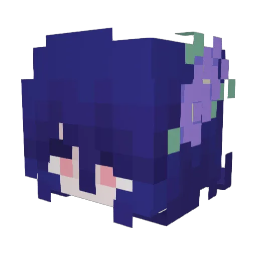 riuzou Minecraft avatar head, 3D render