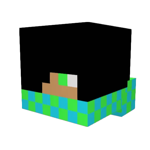 rival37 Minecraft avatar head, 3D render