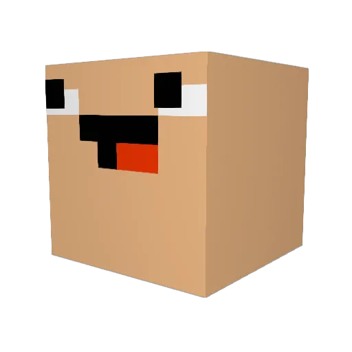 rivarny Minecraft avatar head, 3D render