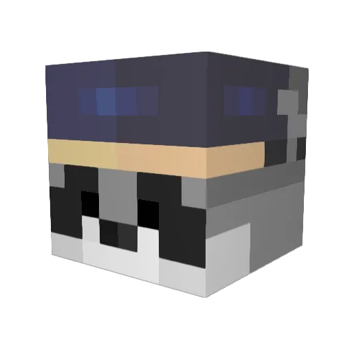 rivelvent Minecraft avatar head, 3D render