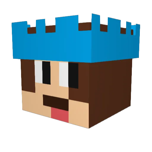 riventure Minecraft avatar head, 3D render