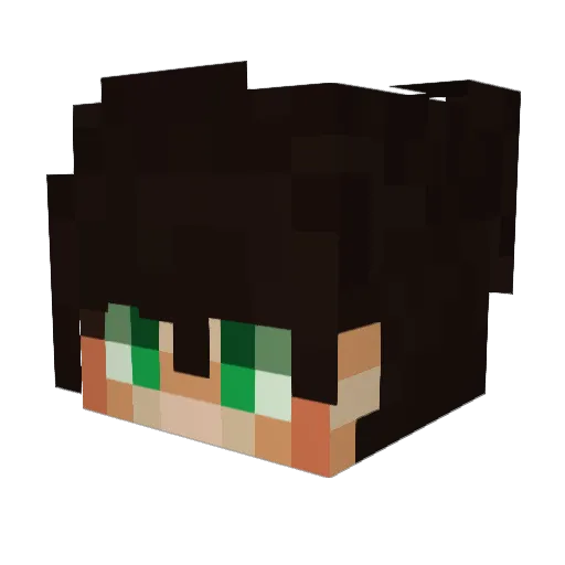 riverbabey Minecraft avatar head, 3D render