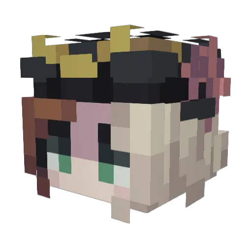 riverbud_ Minecraft avatar head, 3D render