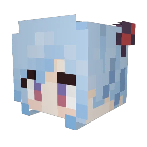 riverhere Minecraft avatar head, 3D render
