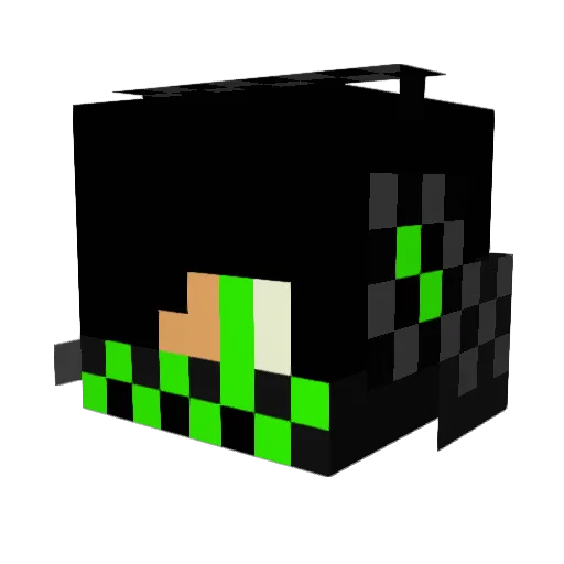 riverratelite Minecraft avatar head, 3D render