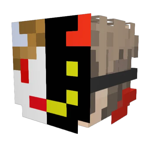 riversi Minecraft avatar head, 3D render