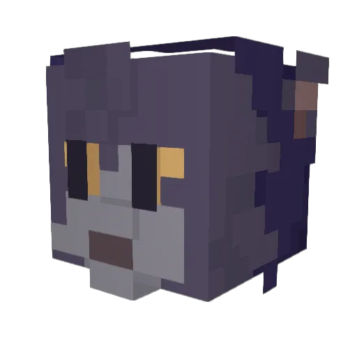 rivfur Minecraft avatar head, 3D render