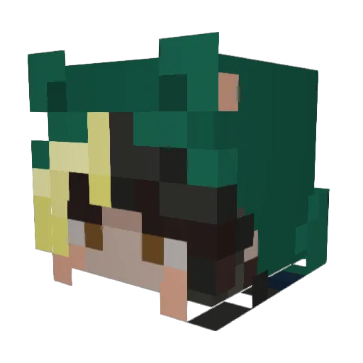 rivyriv Minecraft avatar head, 3D render
