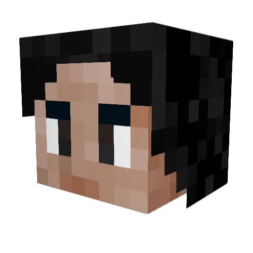 riwuuuuuuu Minecraft avatar head, 3D render