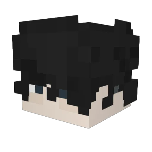 riwwneeas Minecraft avatar head, 3D render