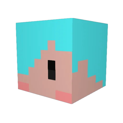 riya1445 Minecraft avatar head, 3D render