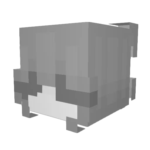 riz_11z Minecraft avatar head, 3D render