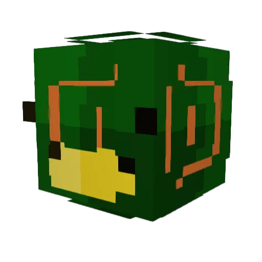 rizata Minecraft avatar head, 3D render