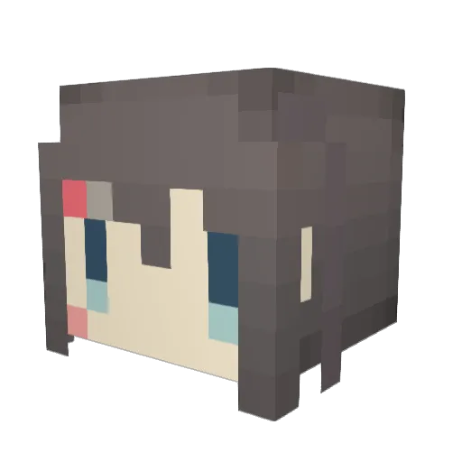 rizemaru Minecraft avatar head, 3D render