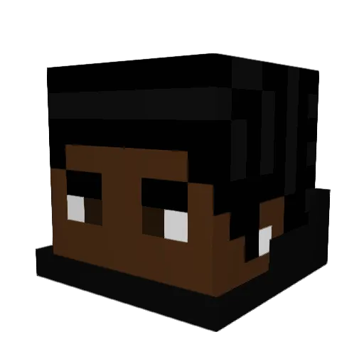 rizicoo Minecraft avatar head, 3D render