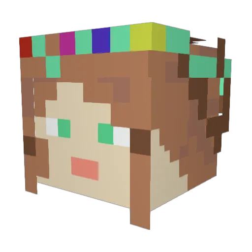 rizzlar69 Minecraft avatar head, 3D render