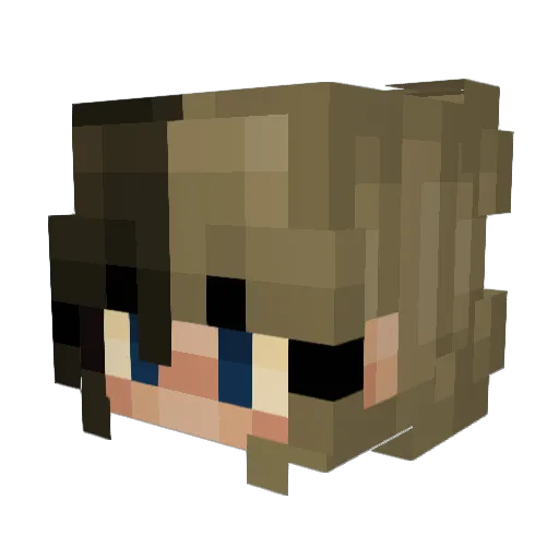 rizzoli Minecraft avatar head, 3D render