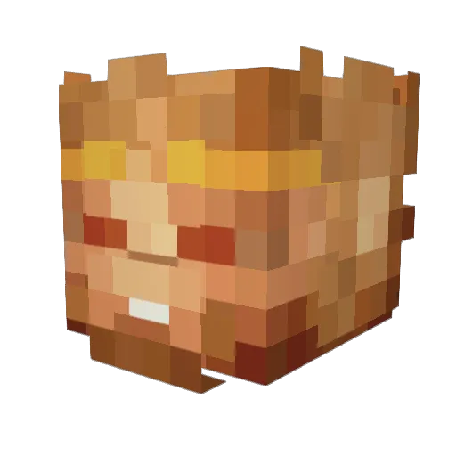 rjcs238 Minecraft avatar head, 3D render