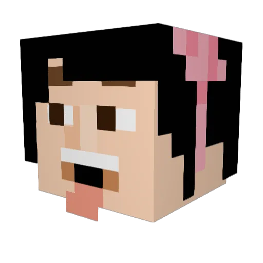 rjeli Minecraft avatar head, 3D render