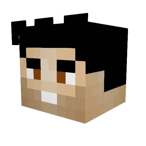 rjmacha Minecraft avatar head, 3D render