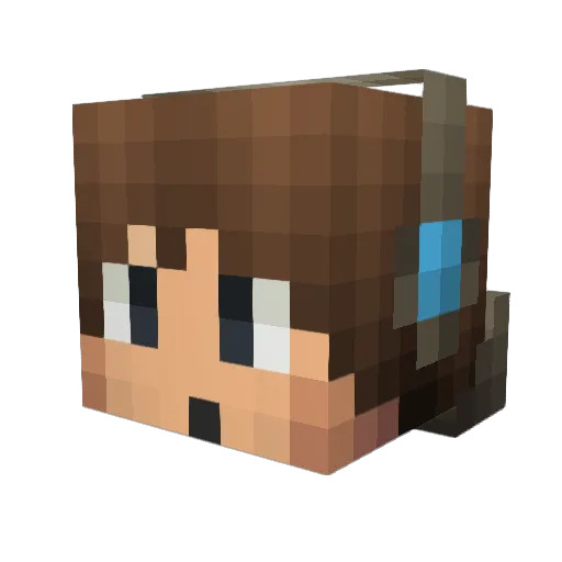 rjmclok Minecraft avatar head, 3D render