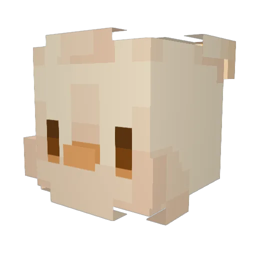 rjritz Minecraft avatar head, 3D render