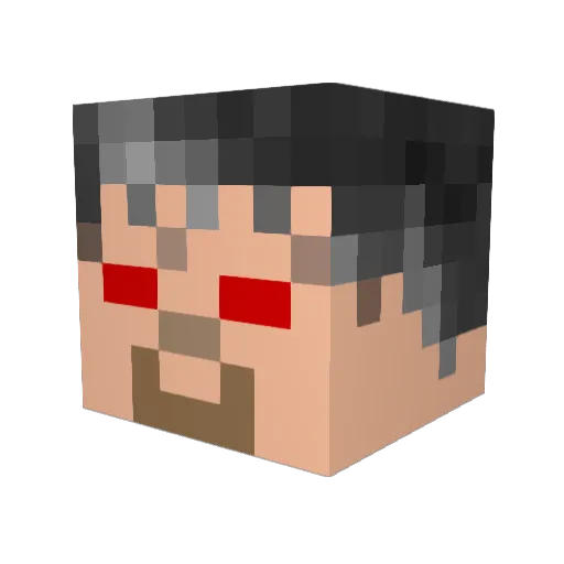 rju11 Minecraft avatar head, 3D render