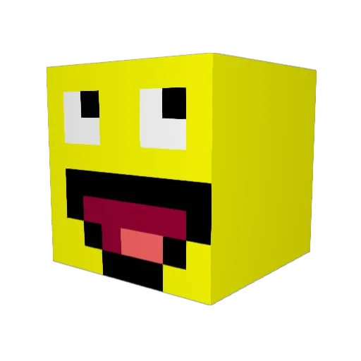 rk1x12 Minecraft avatar head, 3D render