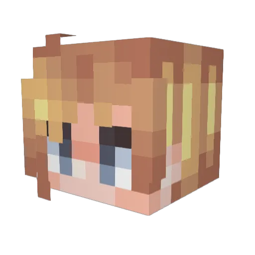 rk800s Minecraft avatar head, 3D render