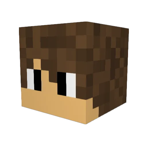 rkbn_03 Minecraft avatar head, 3D render