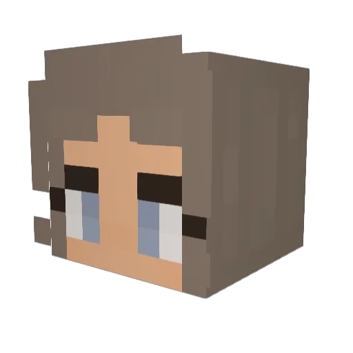 rkcupcake Minecraft avatar head, 3D render