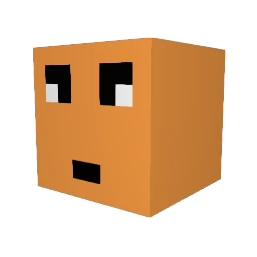 rkkd Minecraft avatar head, 3D render