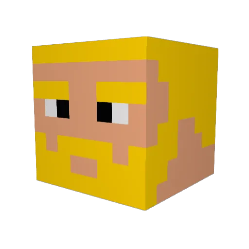 rknowling Minecraft avatar head, 3D render
