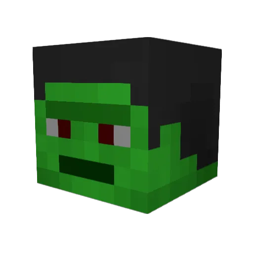 rkpbun Minecraft avatar head, 3D render