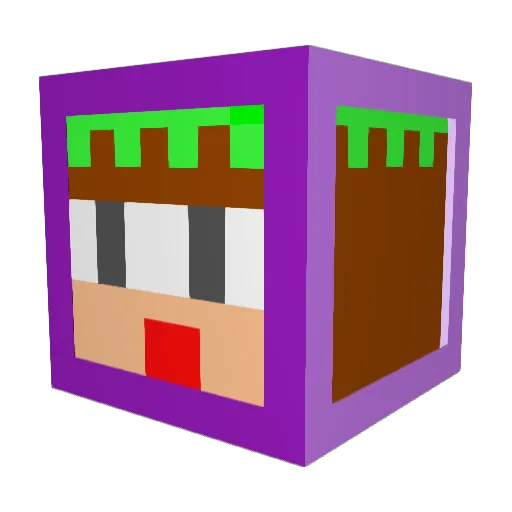 rkrvhr Minecraft avatar head, 3D render