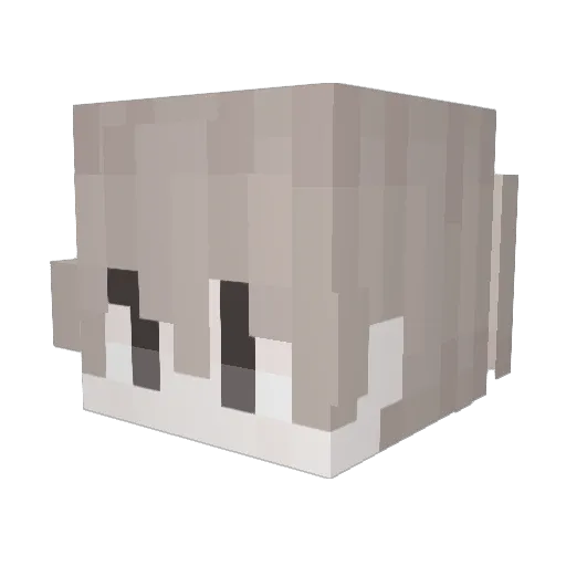 rkteando Minecraft avatar head, 3D render
