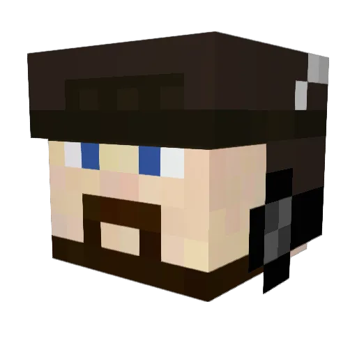 rlacko Minecraft avatar head, 3D render