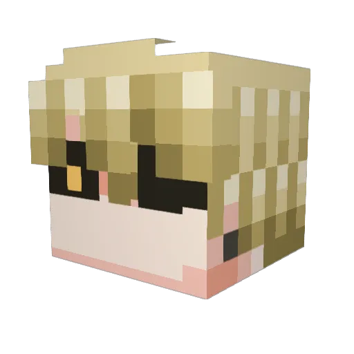 rladfgcz Minecraft avatar head, 3D render