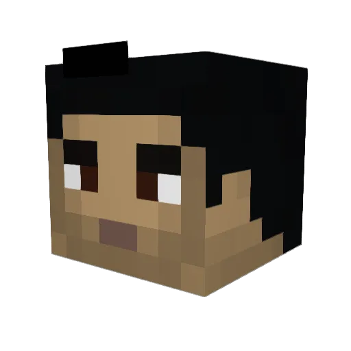 rlagkraud Minecraft avatar head, 3D render