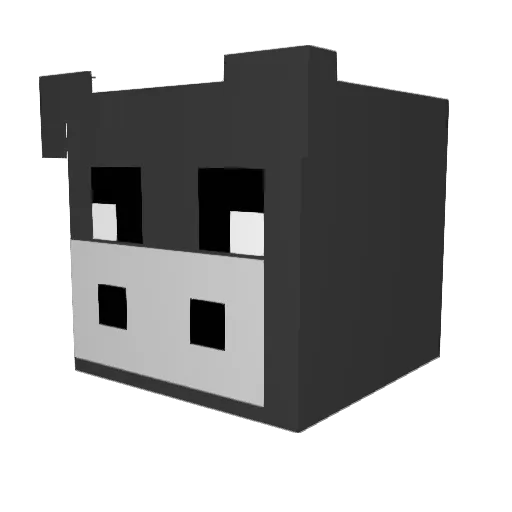 rlagus Minecraft avatar head, 3D render