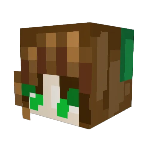 rlauraf Minecraft avatar head, 3D render