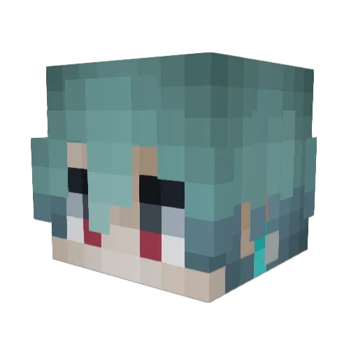 rlcks_13 Minecraft avatar head, 3D render