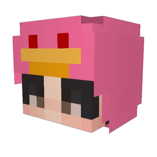 rlip Minecraft avatar head, 3D render