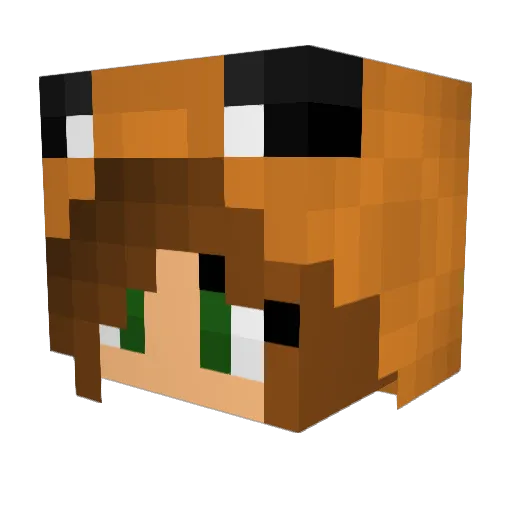 rljmos Minecraft avatar head, 3D render