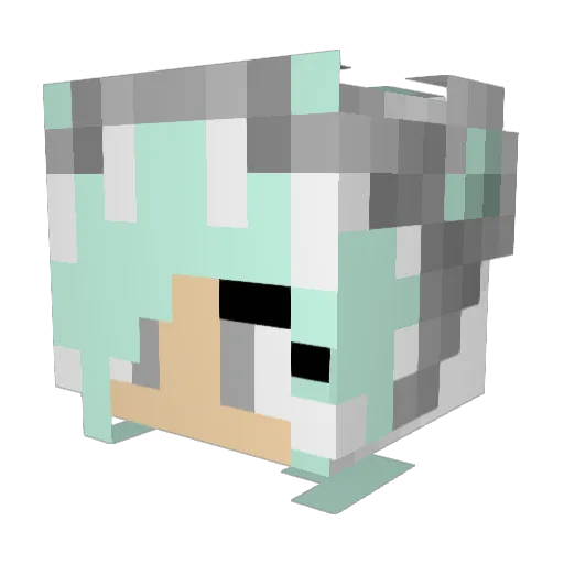 rln10162 Minecraft avatar head, 3D render